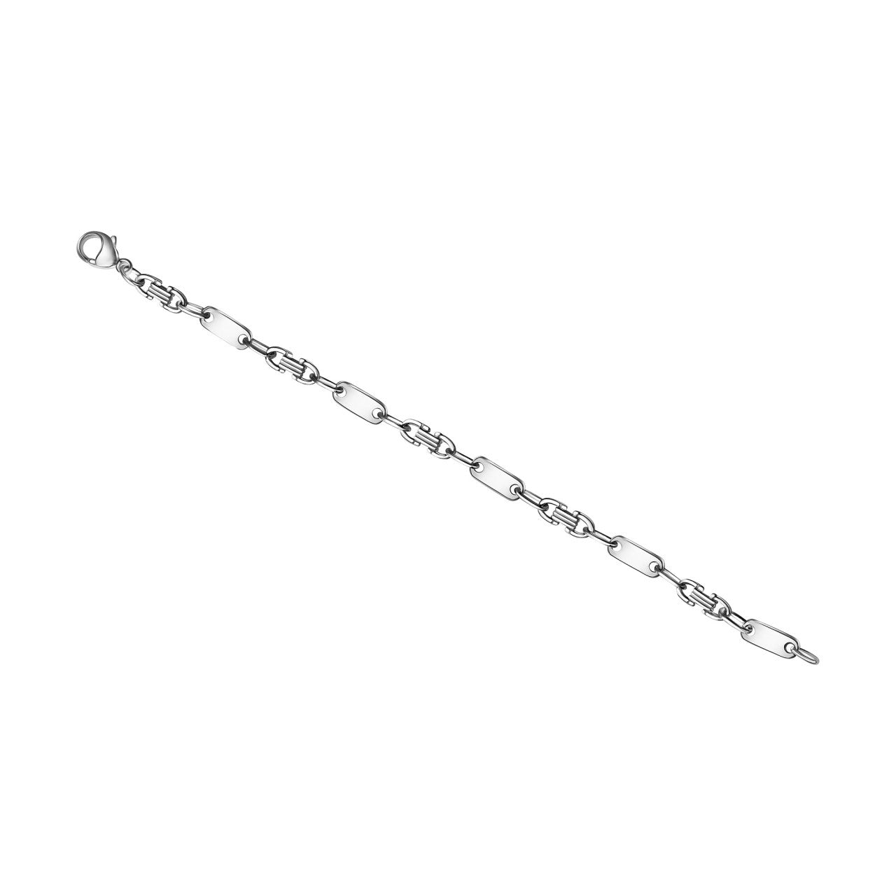 Armband 925- Sterling Silber weiß Fantasiearmband 6mm