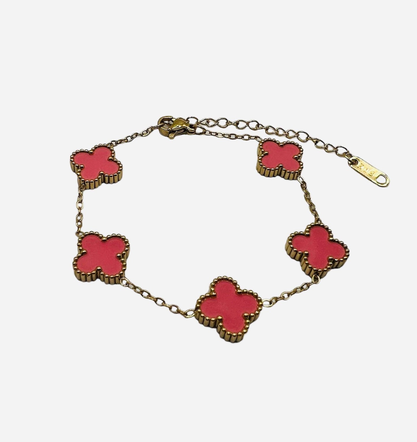 Kleeblatt Armband 18K Gold plating Rosa