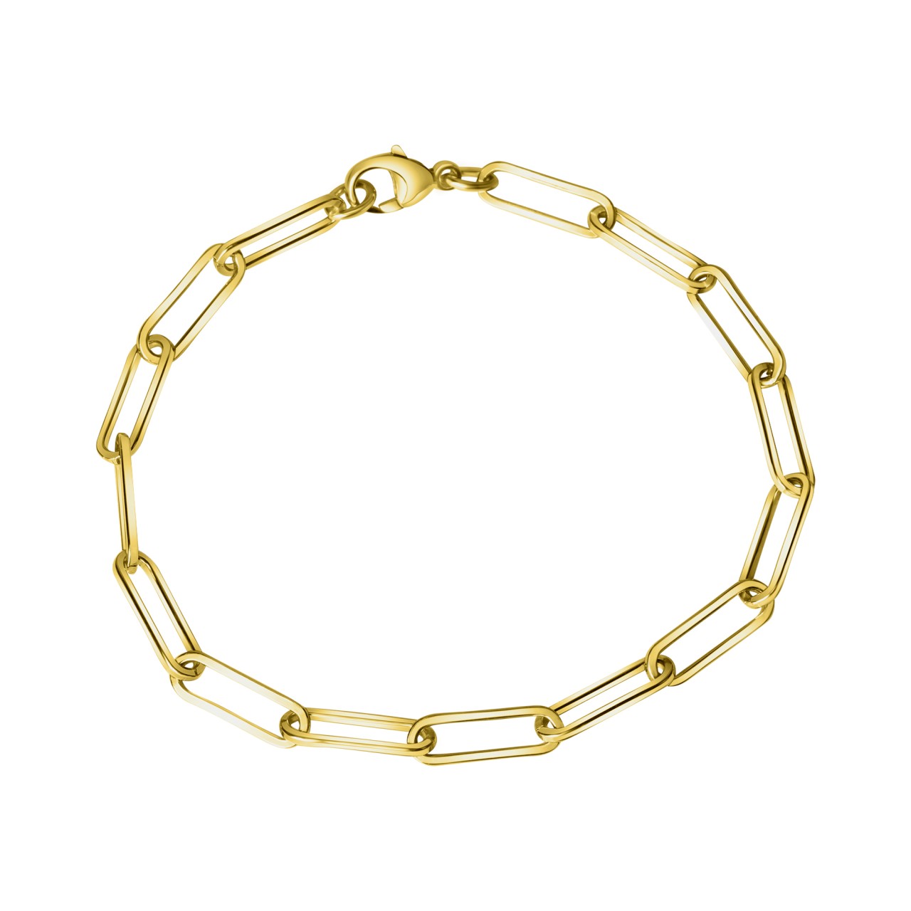 Armband 925- Sterling Silber Gliederarmband glanz vergoldet