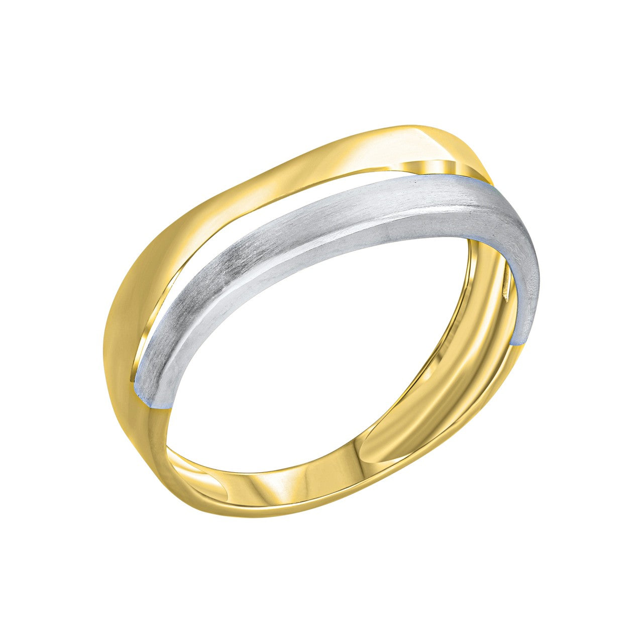 Ring 585- Gelbgold/Weißgold glanz/matt 5mm