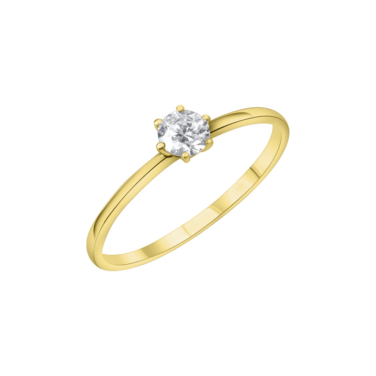 Ring 375- Gelbgold Zirkonia 5mm