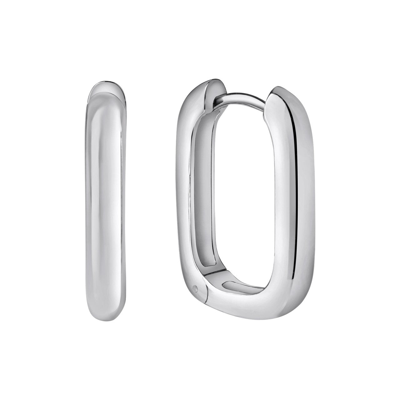 Klappcreolen 925- Sterling Silber rhodiniert 4mm