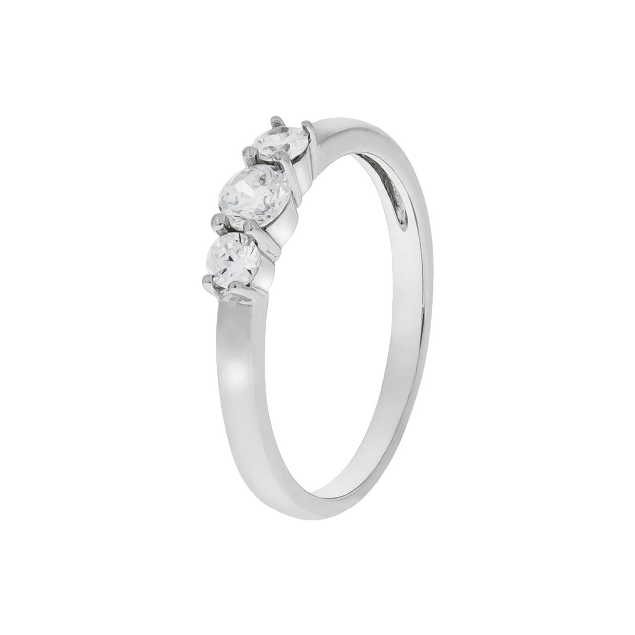Ring 925- Sterling Silber rhodiniert Zirkonia 2,0mm