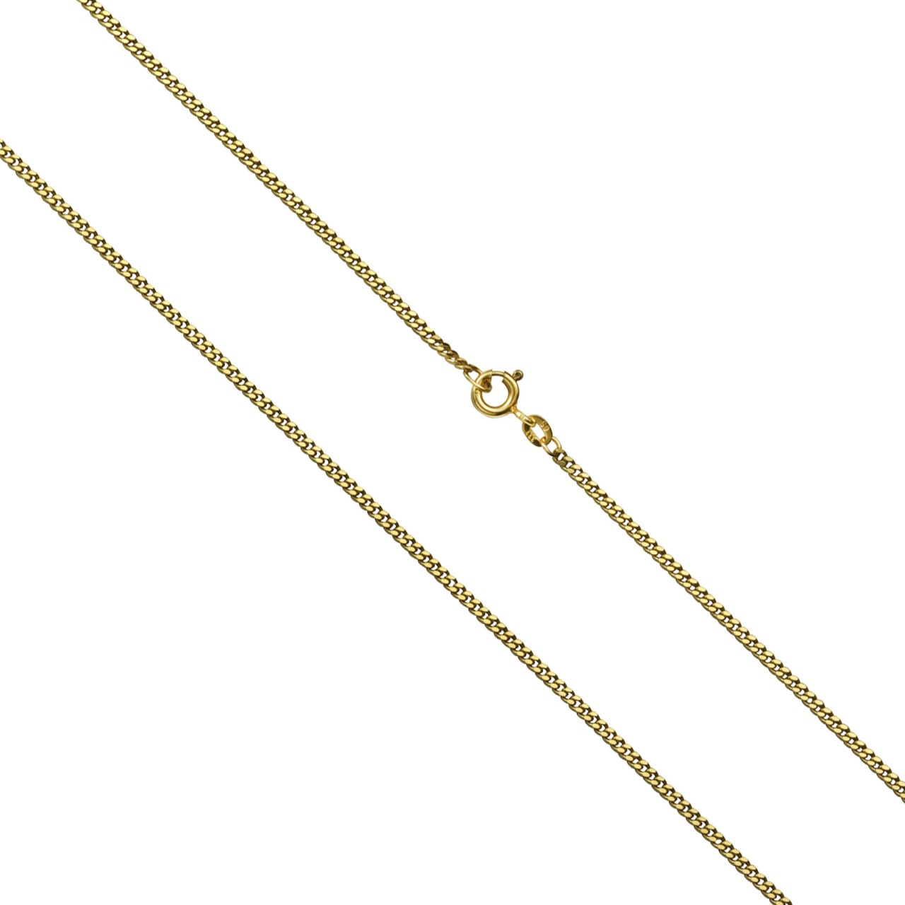 Necklace 333- gold curb chain diamond 1.2mm