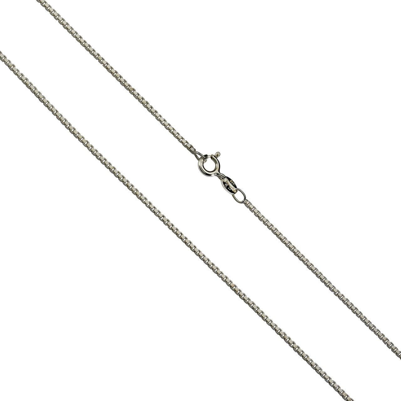 Collier 925- Sterling Silber rhodiniert Veneziakette 1,3mm
