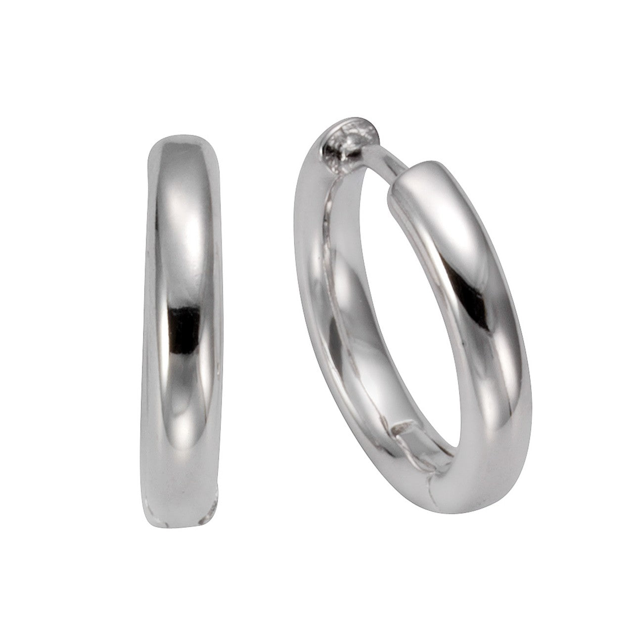 Klappcreolen 925- Sterling Silber rhodiniert 3mm