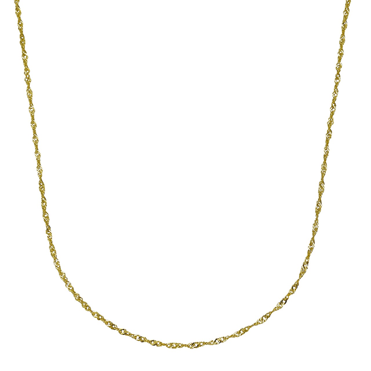 Necklace 585 gold Singapore chain 2mm
