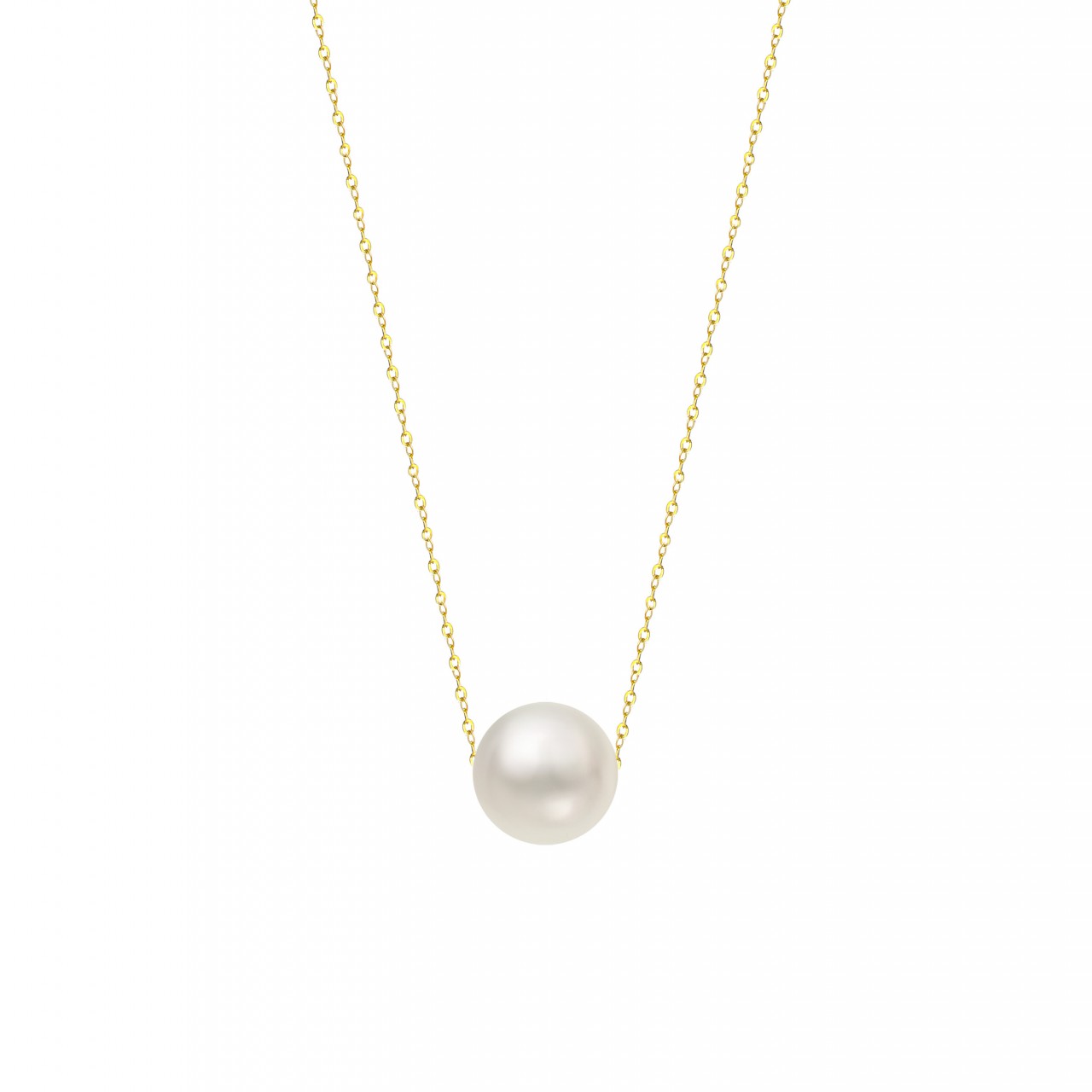 Necklace 375 gold pearl white 6-7mm 10.5mm