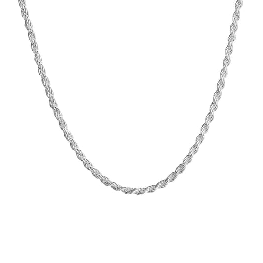 Cadena cordón de plata de ley 925