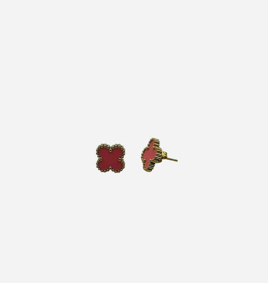 Kleeblatt Ohrringe 18K Gold plating Rosa