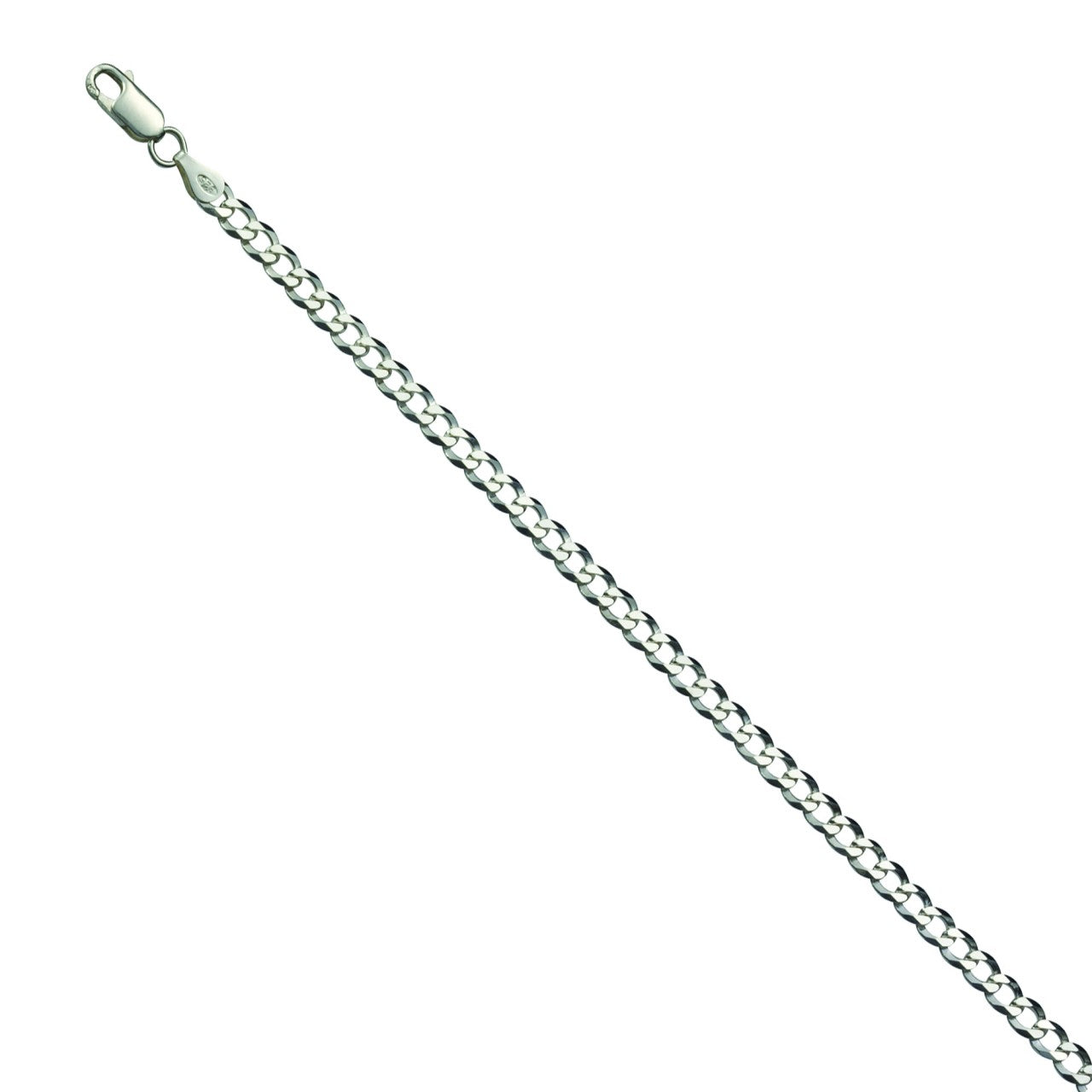 Pulsera de plata de ley 925 rodiada con cadena