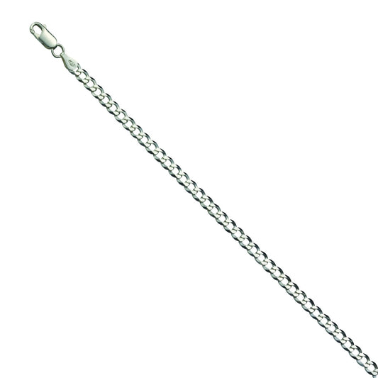 Pulsera de plata de ley 925 rodiada con cadena