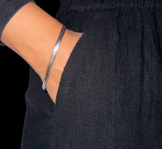 Schlangenkette Armband Silber 3mm