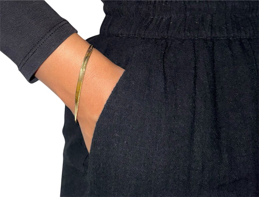 Schlangenkette Armband Gold 4mm