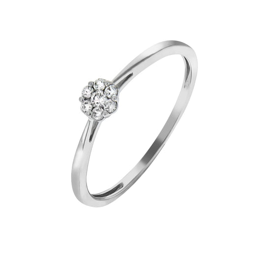 Ring 585- Weißgold Brillanten  4,5mm