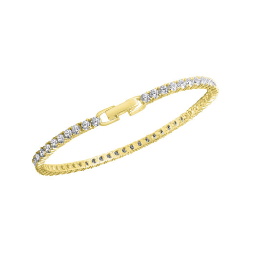 Armband 925- Sterling Silber vergoldet Zirkonia 18+2cm