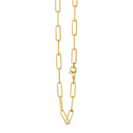 Collier 925- Sterling Silber vergoldet Gliederkette 4,8mm