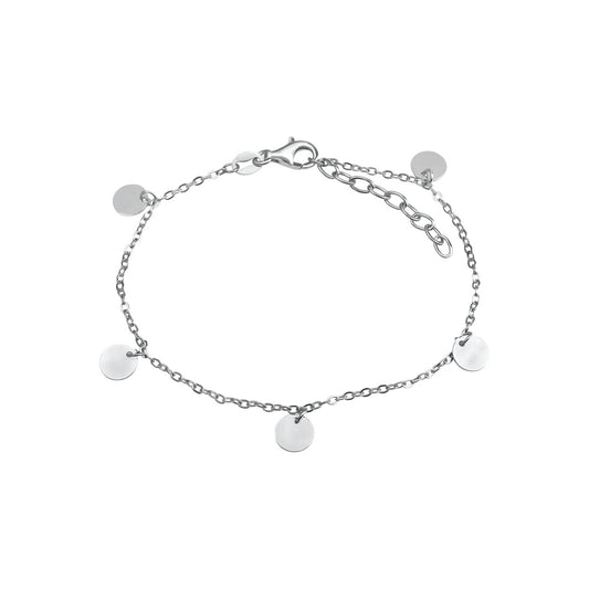 Pulsera plata de ley 925 rodiada 17+3cm