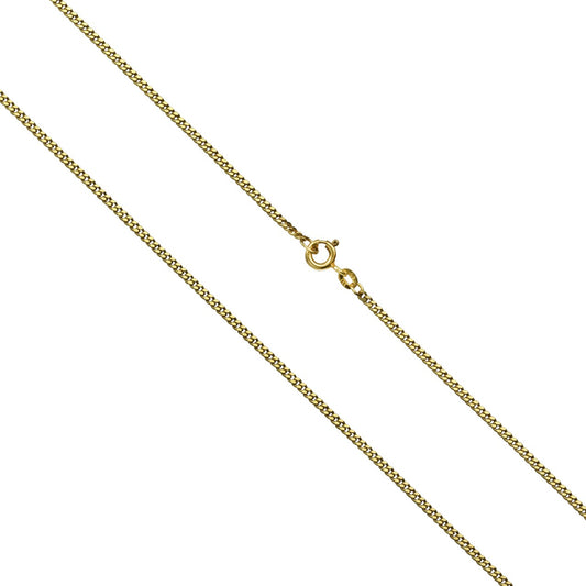 Necklace 333- gold curb chain diamond 1.2mm
