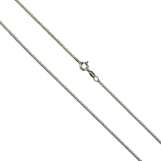 Collier 925- Sterling Silber rhodiniert Veneziakette 1,3mm