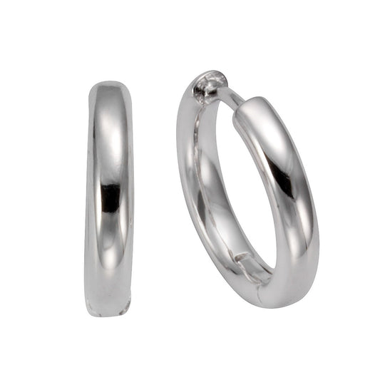 Klappcreolen 925- Sterling Silber rhodiniert 3mm