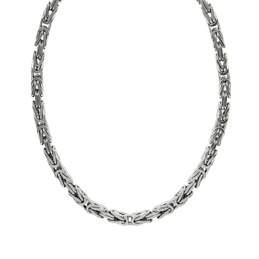 Collar cadena bizantina plata de ley 925 pulida 5.0mm