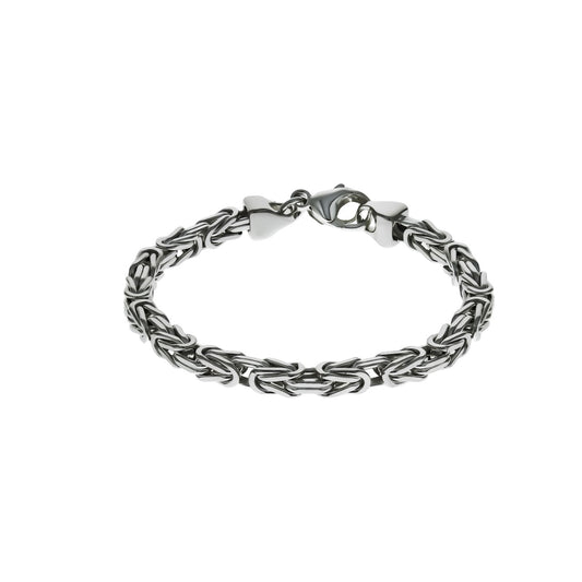 Pulsera cadena real plata de ley 925 pulida 5.0mm