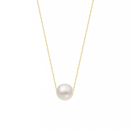 Necklace 375 gold pearl white 6-7mm 10.5mm